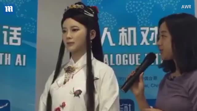 佳佳机器人英语考试尴尬 忘记长城位置