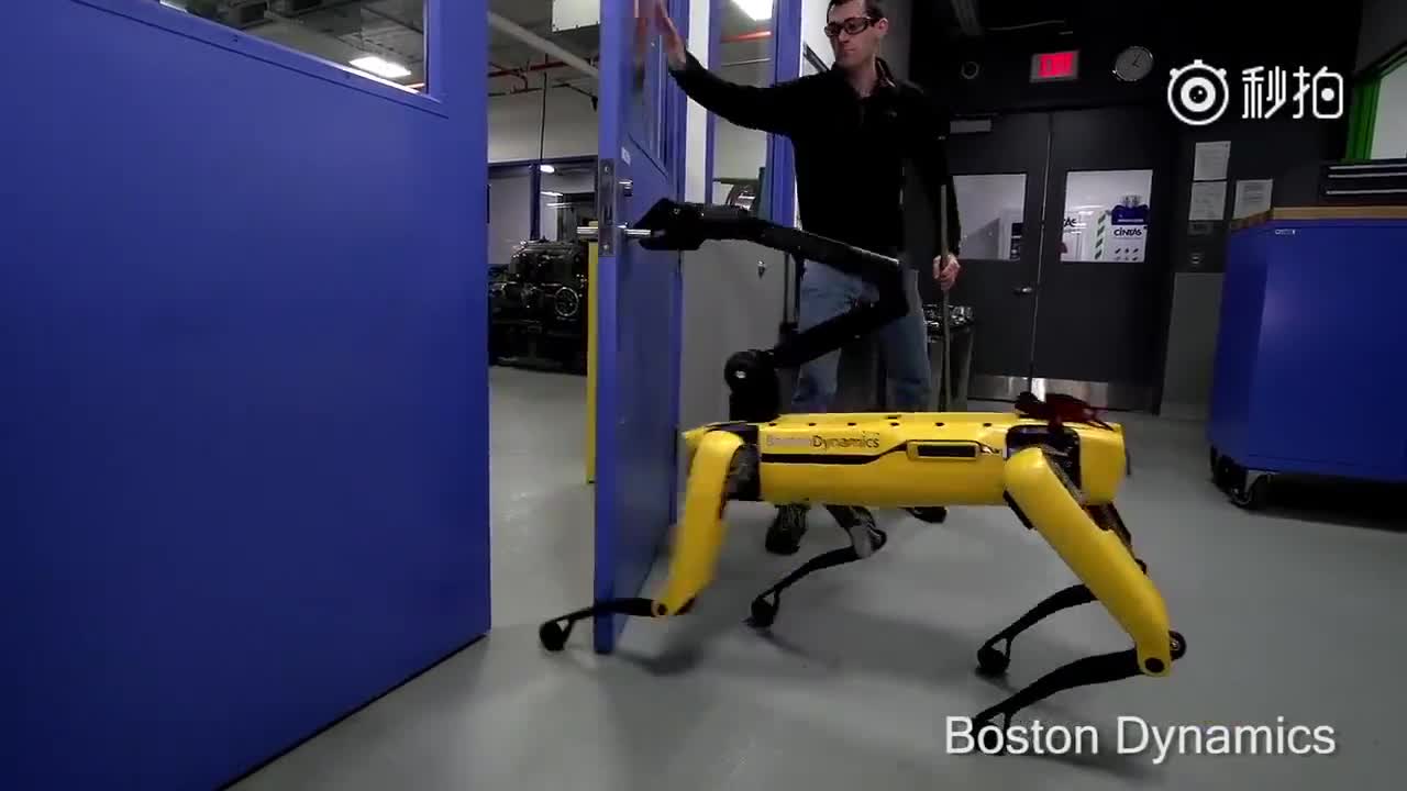 波士顿机器人开门第二弹！谁也别拦我！